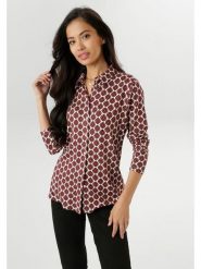 Aniston Bluzka w kolorze bordowo-kremowym rozmiar: 44. Brązowe bluzki Aniston, bez wzorów, z wiskozy, bez kołnierzyka, bez ramiączek. Za 82.99 zł.