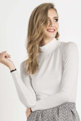 Ecru Golf Basic z Koronkową Wypustką. Brązowe swetry Wow Point, s, bez wzorów, z elastanu, bez ramiączek. Za 129.90 zł.