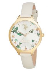 U.S. Polo Assn. Zegarek kwarcowy w kolorze złoto-kremowym rozmiar: onesize. Brązowe, analogowe zegarki U.S. Polo Assn., metalowe. Za 173.99 zł.