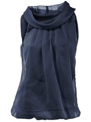 Heine Top w kolorze granatwoym rozmiar: 42. Niebieskie topy Heine, bez wzorów, bez kołnierzyka, bez ramiączek. Za 82.64 zł.