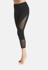 Legginsy na fitness damskie Teyli Tina 7/8. Czarne legginsy Teyli, bez wzorów, z bawełny, sportowe, krótkie. Za 129.95 zł.