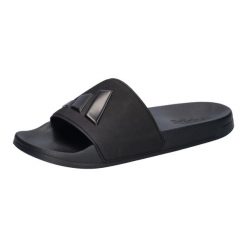 Buty do stepowania adidas Adilette Shower. Czarne buty treningowe adidas, bez wzorów, z materiału, bez zapięcia. Za 160.00 zł.