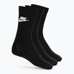 Skarpety Nike Sportswear Everyday Essential 3 pary. Czarne skarpetki Nike, bez wzorów. Za 110.70 zł.