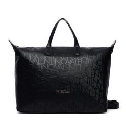 Torebka Valentino. Czarne shopper bag Valentino, bez wzorów, bez dodatków. Za 989.99 zł.