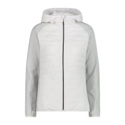 Damska kurtka hybrydowa z kapturem CMP. Szare kurtki CMP, bez wzorów, sportowe, z kapturem. Za 340.00 zł.