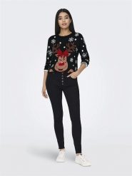 JDY Sweter "Lucia" w kolorze czarnym rozmiar: XL. Czarne swetry JDY, xl, bez wzorów, bez ramiączek. Za 70.41 zł.
