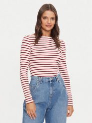 Tommy Jeans Bluzka Breton DW0DW19817 Czerwony Slim Fit. Czerwone bluzki Tommy Jeans, xxs, bez wzorów, z bawełny, bez kołnierzyka, bez ramiączek. Za 229.99 zł.