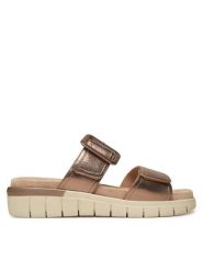Caprice Klapki 9-27203-44 Brązowy. Brązowe klapki Caprice, bez wzorów, ze skóry, bez obcasa, bez zapięcia. Za 219.99 zł.