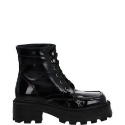 DAMSKIE BOTKI 221495 BRI BLACK. Czarne botki Venezia, bez wzorów, ze skóry, bez obcasa, na platformie, bez zapięcia. Za 279.00 zł.
