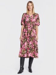 Gestuz Sukienka letnia Taralyn 10906285 Różowy Loose Fit. Czerwone sukienki Gestuz, bez wzorów, z wiskozy, bez kołnierzyka, bez ramiączek. Za 619.99 zł.