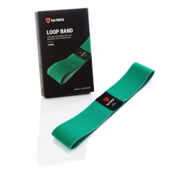 Opaski z pętelką Fortis Premium z torbą i instrukcjami ćwiczeń. Zielone torby sportowe VIA FORTIS, bez wzorów, z bawełny, małe. Za 99.90 zł.
