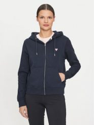 Guess Jeans Bluza W4YQ03 KC811 Granatowy Regular Fit. Niebieskie bluzy Guess Jeans, xl, z aplikacjami, z bawełny, bez kaptura. Za 249.99 zł.