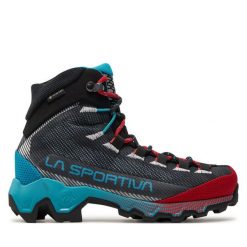 Trapery La Sportiva. Czarne traperki La Sportiva, bez wzorów, z gore-texu, bez obcasa, bez zapięcia. Za 1,199.00 zł.