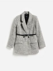 Kurtka z dodatkiem wełny - ciemnoszary. Szare kurtki Reserved, l, bez wzorów, z tkaniny, bez kaptura. Za 299.99 zł.