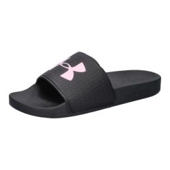 Under Armour Klapki Damskie ARMR Slide 6007532. Czarne klapki Under Armour, bez wzorów, z materiału, bez obcasa, bez zapięcia. Za 132.75 zł.