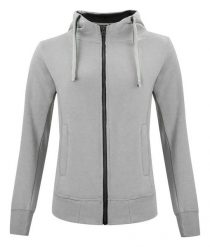 Clique Classic Hoody Full Zip Women - Bluza z kapturem z suwakiem szara melanż. Szare bluzy CLIQUE, l, bez wzorów, z bawełny, z kapturem. Za 330.15 zł.