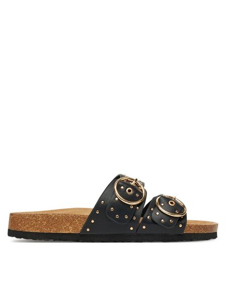 ONLY Shoes Klapki Onlmaxi-15 Pu Studs Buckle 15341190 Czarny. Czarne klapki ONLY SHOES, bez wzorów, ze skóry, bez obcasa, bez zapięcia. Za 129.99 zł.