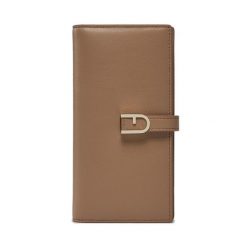 Duży Portfel Damski Furla. Brązowe portfele Furla, bez wzorów. Za 899.99 zł.