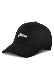 Guess Czapka z daszkiem V5BZ10 WF760 Czarny. Czarne czapki z daszkiem Guess, z aplikacjami, z materiału. Za 129.99 zł.