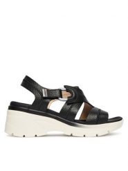 Hispanitas Sandały HV264570 C002 Czarny. Czarne sandały Hispanitas, bez wzorów, ze skóry, bez obcasa, na płaskiej podeszwie, bez zapięcia. Za 609.99 zł.