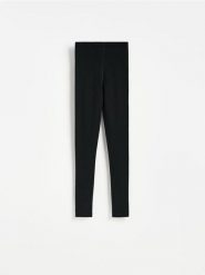 Legginsy z wełny merino - czarny. Czarne legginsy Reserved, bez wzorów, z wełny. Za 219.99 zł.