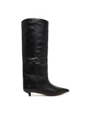 Aldo Kozaki Gabelia 14403468 Czarny. Czarne kozaki Aldo, bez wzorów, ze skóry, bez obcasa, na szpilce, bez zapięcia. Za 639.99 zł.