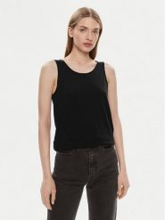 Noisy May Top Mathilde 27028786 Czarny Loose Fit. Czarne topy Noisy May, xs, bez wzorów, z bawełny, bez kołnierzyka, bez ramiączek. Za 39.99 zł.