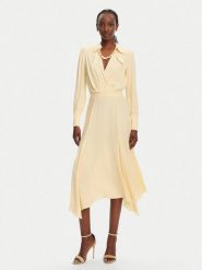 Elisabetta Franchi Sukienka koktajlowa AB86352E2 DC7 Żółty Regular Fit. Żółte sukienki Elisabetta Franchi, bez wzorów, z wiskozy, wizytowe, bez kołnierzyka, bez ramiączek. Za 2,539.00 zł.