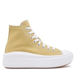 Trampki Converse. Żółte trampki Converse, bez wzorów, retro, bez zapięcia. Za 259.99 zł.
