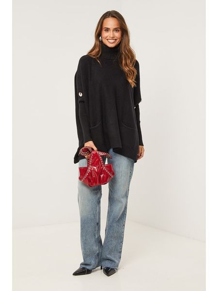 Soft Cashmere Golf w kolorze czarnym rozmiar: 34/36. Czarne swetry Soft Cashmere, bez wzorów, z kaszmiru, klasyczne, bez ramiączek. Za 96.37 zł.