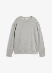 Bluza oversize z miękkiej mieszanki bawełny. Szare bluzy bonprix, bez wzorów, z bawełny, bez ramiączek, bez kaptura. Za 109.99 zł.