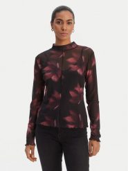 Morgan Bluzka 261-TALEXI Czarny Slim Fit. Czarne bluzki Morgan, s, bez wzorów, z syntetyku, bez kołnierzyka, bez ramiączek. Za 189.99 zł.