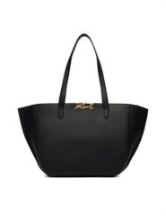 KARL LAGERFELD Torebka B3W30019 Czarny. Czarne shopper bag KARL LAGERFELD, bez wzorów, ze skóry, bez dodatków. Za 1,749.00 zł.