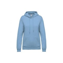Bluza damska z kapturem Kariban. Niebieskie bluzy z kapturem KARIBAN, l, bez wzorów, z bawełny, z kapturem. Za 144.00 zł.