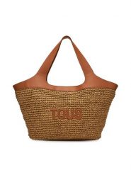 TOUS Torebka Lirio Rafia 2002205243 Brązowy. Brązowe shopper bag tous, bez wzorów, z tworzywa sztucznego, bez dodatków. Za 999.99 zł.