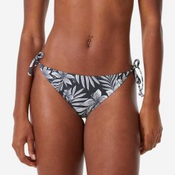 Dół kostiumu kąpielowego damski Roxy Tie Side. Niebieskie bikini Roxy, bez wzorów, z tkaniny, sportowe. Za 129.99 zł.
