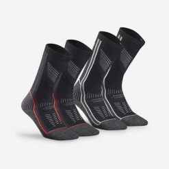 Skarpety turystyczne Quechua SH900 Mountain Mid. Czarne skarpetki QUECHUA, bez wzorów, z dzianiny. Za 119.99 zł.