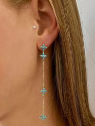 Les Favorites Pozłacane kolczyki-wkrętki z kamieniami ozdobnymi rozmiar: onesize. Żółte kolczyki Les Favorites, pozłacane. Za 121.99 zł.