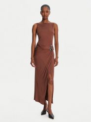 STAUD Sukienka koktajlowa Talia R25R2137VJ Brązowy Slim Fit. Brązowe sukienki STAUD, m, bez wzorów, z wiskozy, wizytowe, bez kołnierzyka, bez ramiączek. Za 1,599.00 zł.