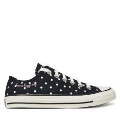 Trampki Converse. Czarne trampki Converse, bez wzorów, retro, bez zapięcia. Za 239.99 zł.