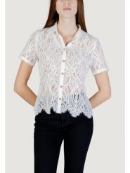 Morgan Koszula 261-DLILA Biały Regular Fit. Białe koszule Morgan, m, bez wzorów, z bawełny, bez kołnierzyka, bez ramiączek. Za 229.99 zł.