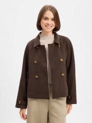 Marie Lund Damowa kurtka wełniana Kobiety Wełna brązowy, M. Brązowe kurtki Marie Lund, m, bez wzorów, z wełny, eleganckie, bez kaptura. Za 499.95 zł.