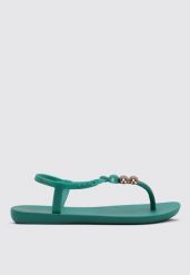 Dużone Sandały Klasy Ipanema Damskie. Zielone sandały Ipanema, bez wzorów, z materiału, bez obcasa, bez zapięcia. Za 188.99 zł.