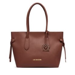 Torebka LOVE MOSCHINO. Brązowe torebki klasyczne Love Moschino, bez wzorów, klasyczne, bez dodatków. Za 1,099.00 zł.