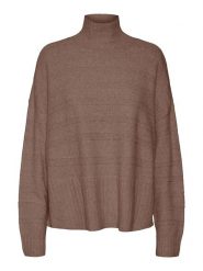 Vero Moda Sweter "Vmdoffy" w kolorze brązowym rozmiar: XS. Brązowe swetry Vero Moda, s, bez wzorów, z materiału, bez ramiączek. Za 41.88 zł.