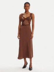 Bardot Sukienka koktajlowa Emory Lace Slip 58603DB Brązowy Regular Fit. Brązowe sukienki Bardot, bez wzorów, z syntetyku, wizytowe, bez kołnierzyka, bez ramiączek. Za 369.99 zł.