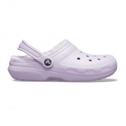 Klapki sandały Crocs Classic Lined Clog Lavender Fioletowe 203591-50P. Czerwone klapki Crocs, bez wzorów, sportowe, bez obcasa, bez zapięcia. Za 179.00 zł.