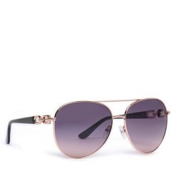 Okulary przeciwsłoneczne Guess. Czarne okulary przeciwsłoneczne Guess, z aplikacjami. Za 299.99 zł.
