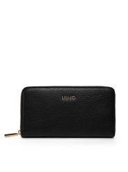 Liu Jo Portfel Ecs Xl Zip Around AF5170 E0027 Czarny. Czarne portfele Liu Jo, bez wzorów, ze skóry. Za 229.99 zł.