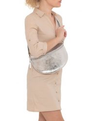 Lia Biassoni Skórzana saszetka "Scaffaiolo" w kolorze srebrnym - 31 x 20 x 1 cm rozmiar: onesize. Szare nerki i saszetki Lia Biassoni, bez wzorów, z materiału, sportowe, bez dodatków. Za 173.99 zł.